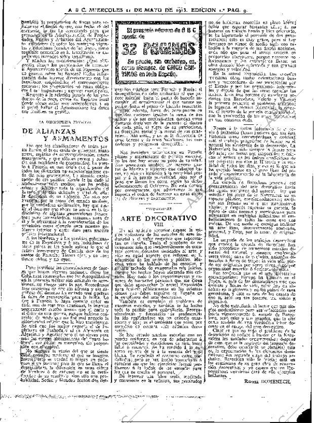 ABC MADRID 21-05-1913 página 9