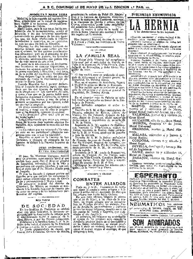 ABC MADRID 25-05-1913 página 10