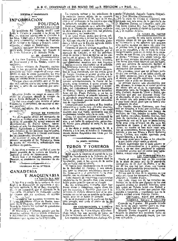 ABC MADRID 25-05-1913 página 11