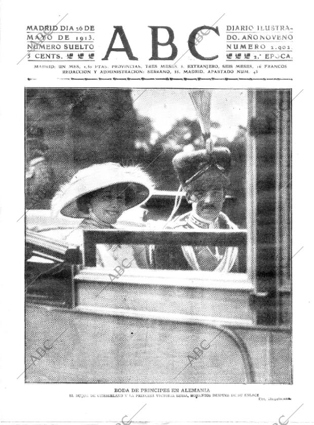 ABC MADRID 26-05-1913 página 1