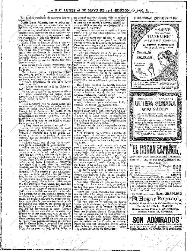 ABC MADRID 26-05-1913 página 8