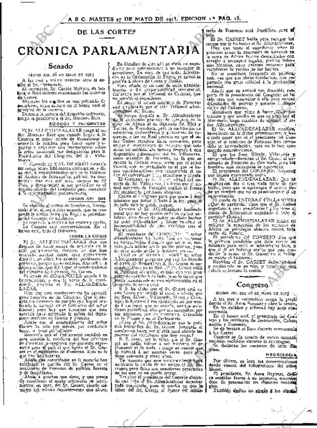 ABC MADRID 27-05-1913 página 13