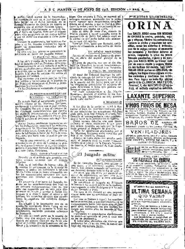 ABC MADRID 27-05-1913 página 8