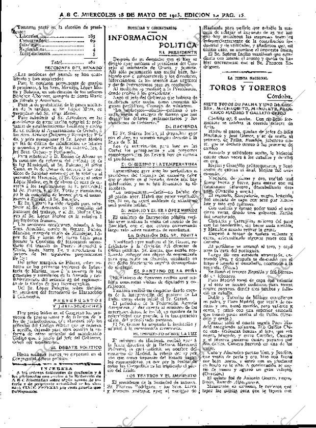 ABC MADRID 28-05-1913 página 15
