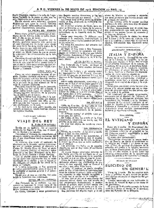 ABC MADRID 30-05-1913 página 14