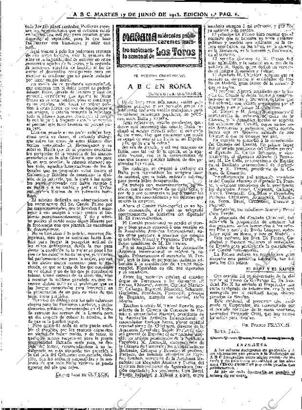 ABC MADRID 17-06-1913 página 6