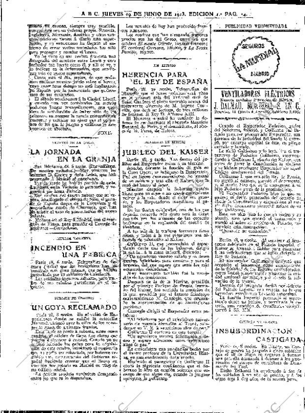 ABC MADRID 19-06-1913 página 14