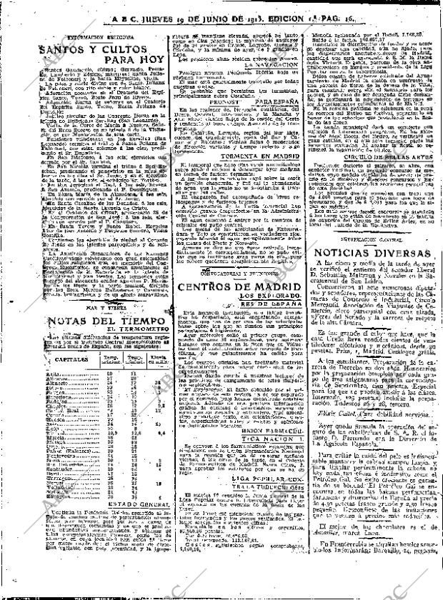 ABC MADRID 19-06-1913 página 16