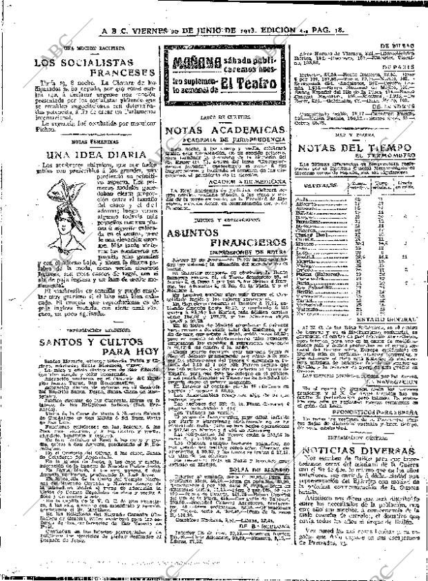 ABC MADRID 20-06-1913 página 18