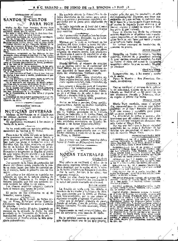 ABC MADRID 21-06-1913 página 15