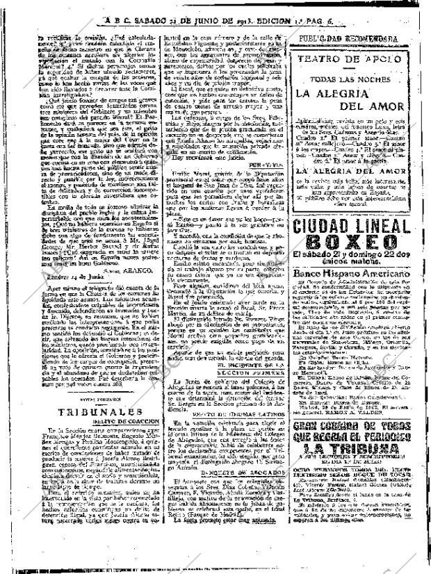 ABC MADRID 21-06-1913 página 6