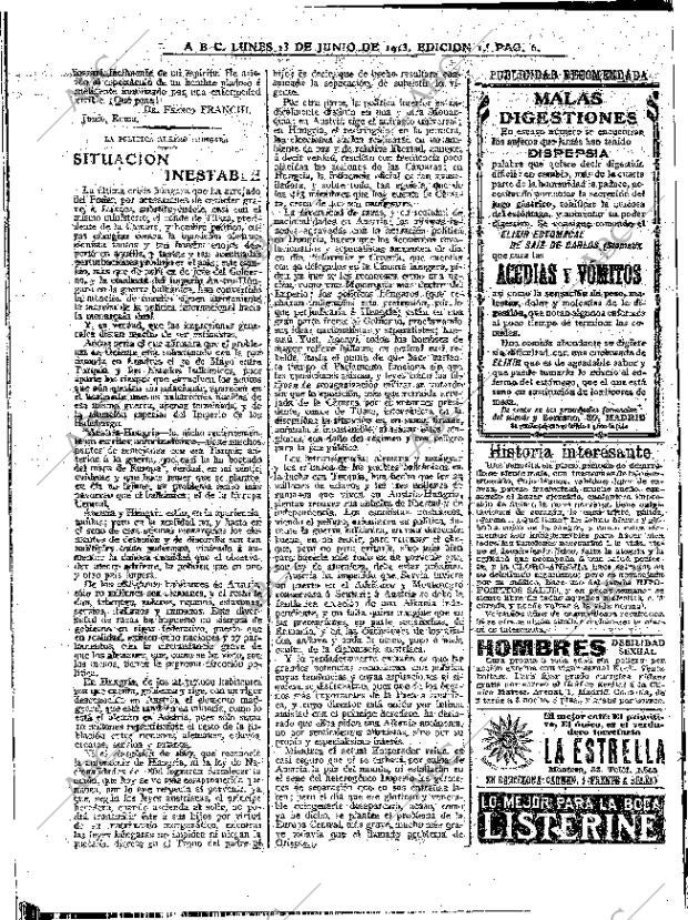 ABC MADRID 23-06-1913 página 6