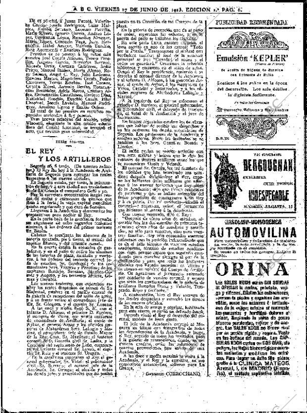 ABC MADRID 27-06-1913 página 6