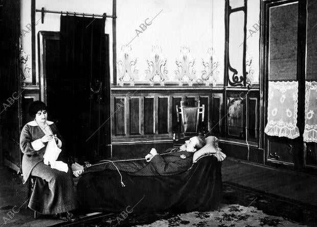 Una escena de la Obra "Nick Carter", arreglada al castellano por Enrique F....