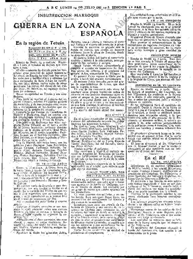 ABC MADRID 14-07-1913 página 5