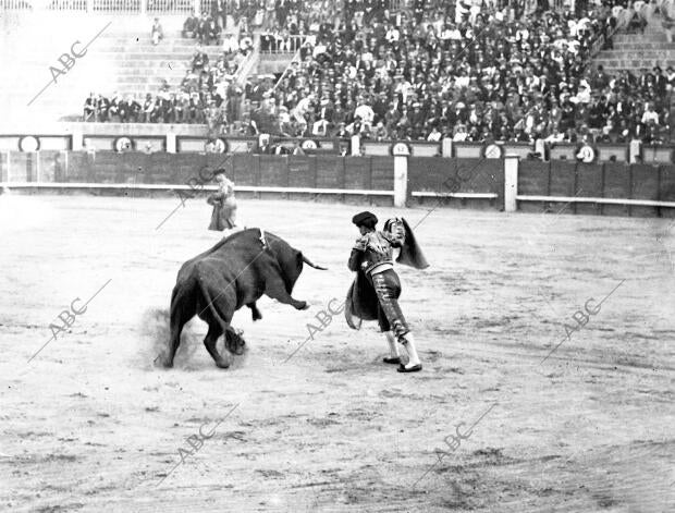 El diestro Eusebio Fuentes Lanceando por Verónicas A su primer Toro