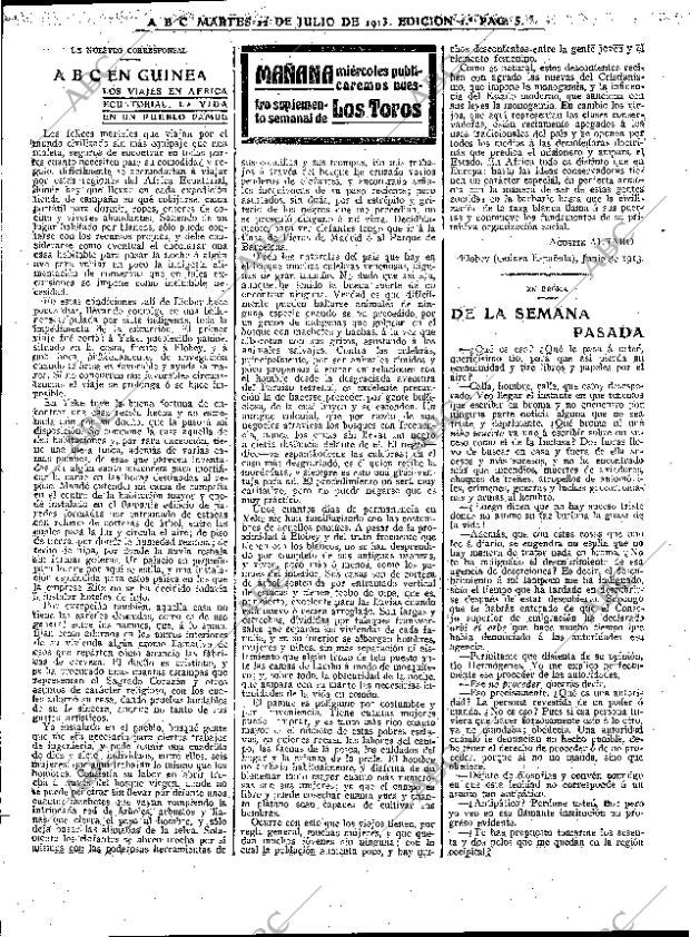 ABC MADRID 22-07-1913 página 5