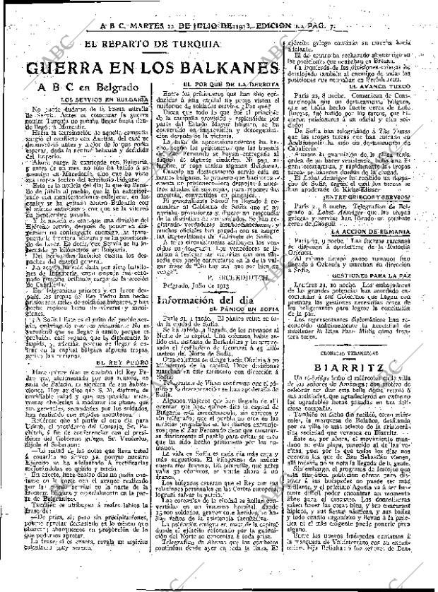 ABC MADRID 22-07-1913 página 7