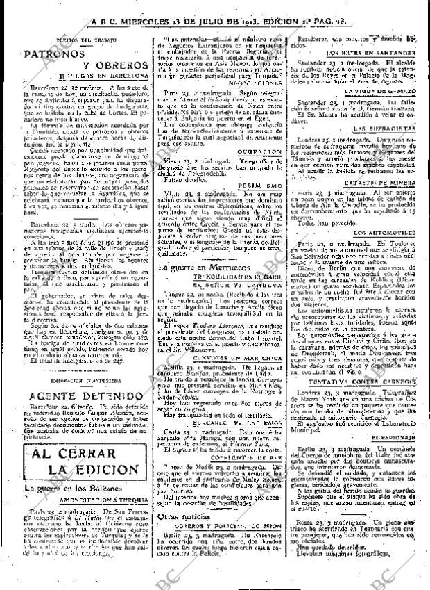 ABC MADRID 23-07-1913 página 13