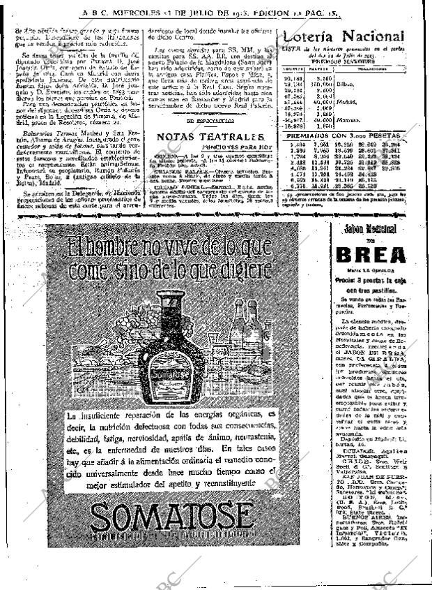 ABC MADRID 23-07-1913 página 15