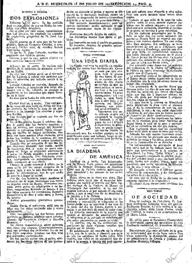 ABC MADRID 23-07-1913 página 9