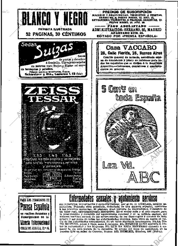 BLANCO Y NEGRO MADRID 27-07-1913 página 2