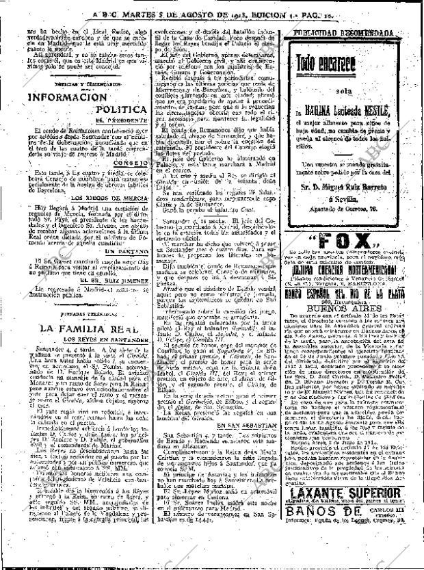 ABC MADRID 05-08-1913 página 10