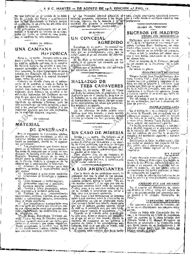 ABC MADRID 12-08-1913 página 12