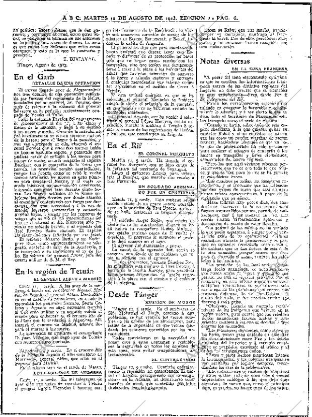 ABC MADRID 12-08-1913 página 6