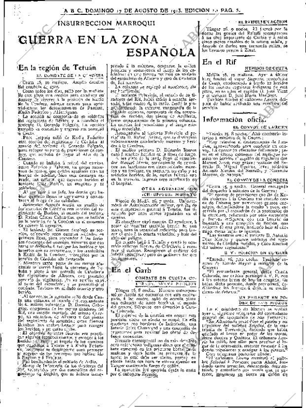 ABC MADRID 17-08-1913 página 5