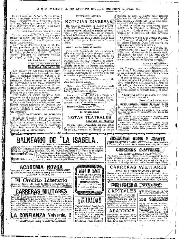 ABC MADRID 26-08-1913 página 16