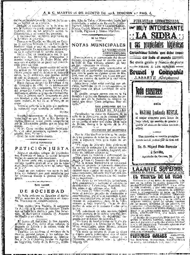 ABC MADRID 26-08-1913 página 8