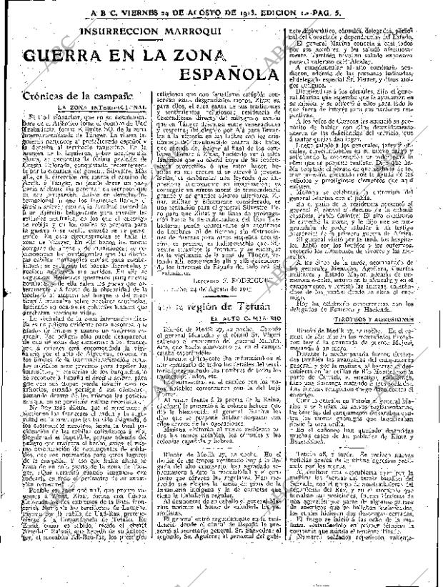 ABC MADRID 29-08-1913 página 5