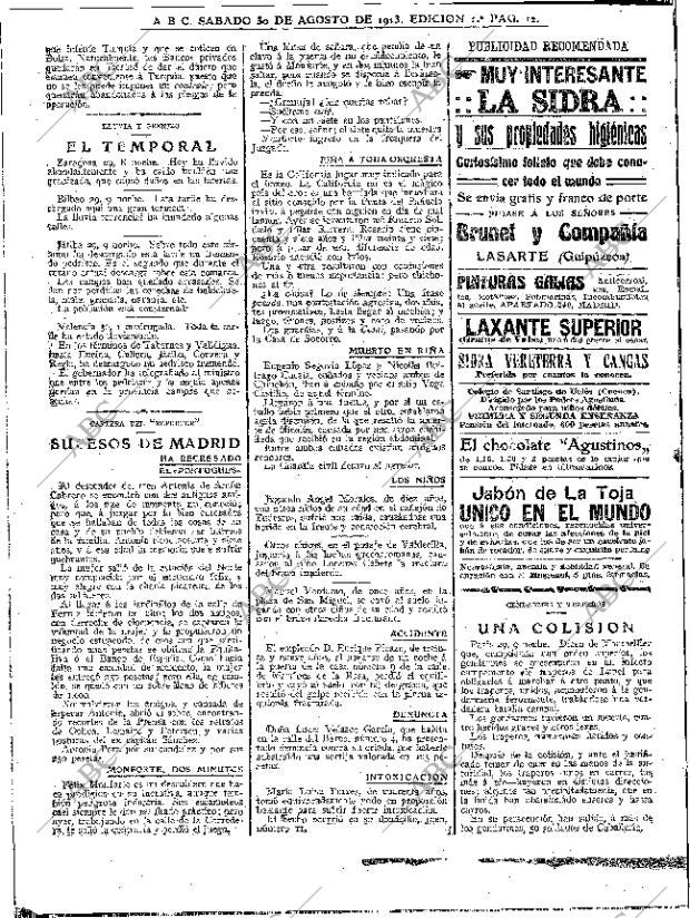 ABC MADRID 30-08-1913 página 12