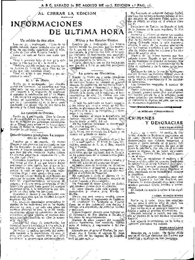ABC MADRID 30-08-1913 página 15
