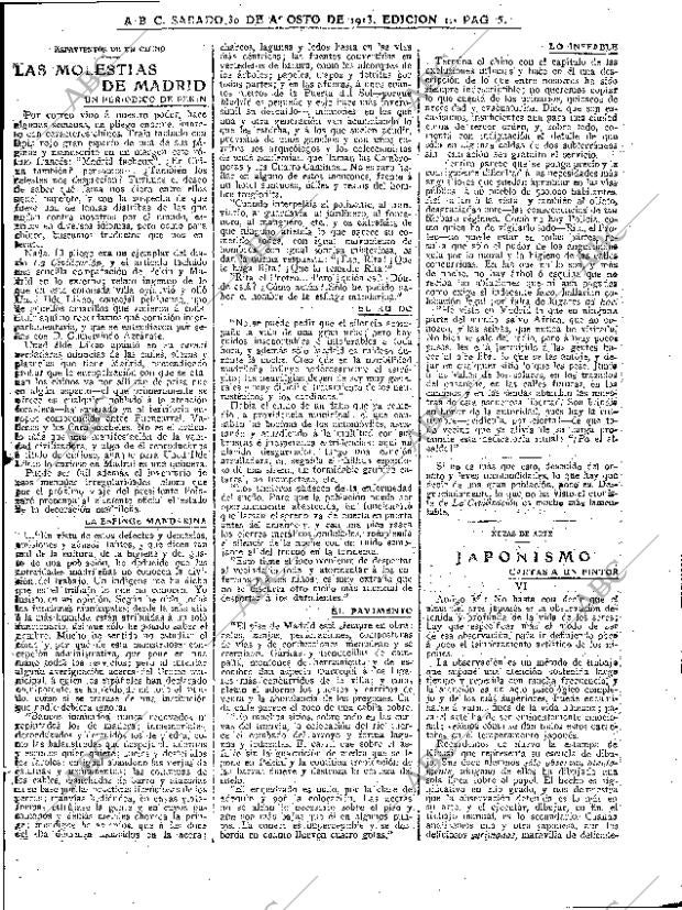 ABC MADRID 30-08-1913 página 5