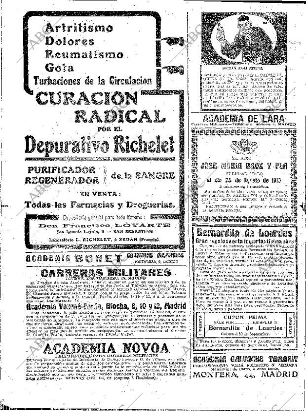 ABC MADRID 31-08-1913 página 16
