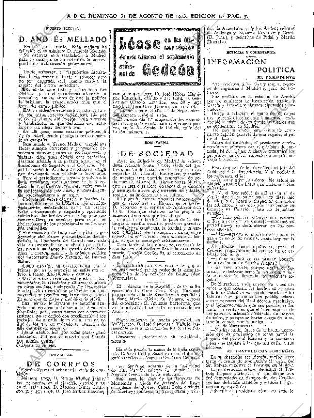 ABC MADRID 31-08-1913 página 7