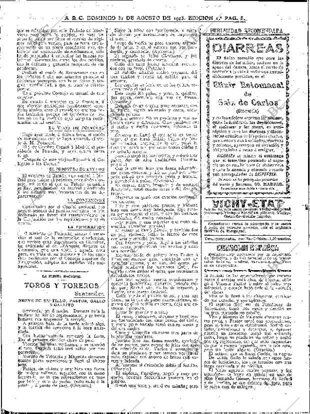ABC MADRID 31-08-1913 página 8