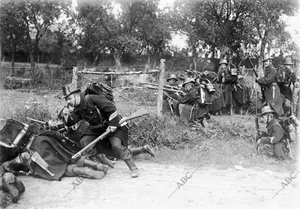 Un supuesto táctico del ejército belga en las Grandes Maniobras Militares...