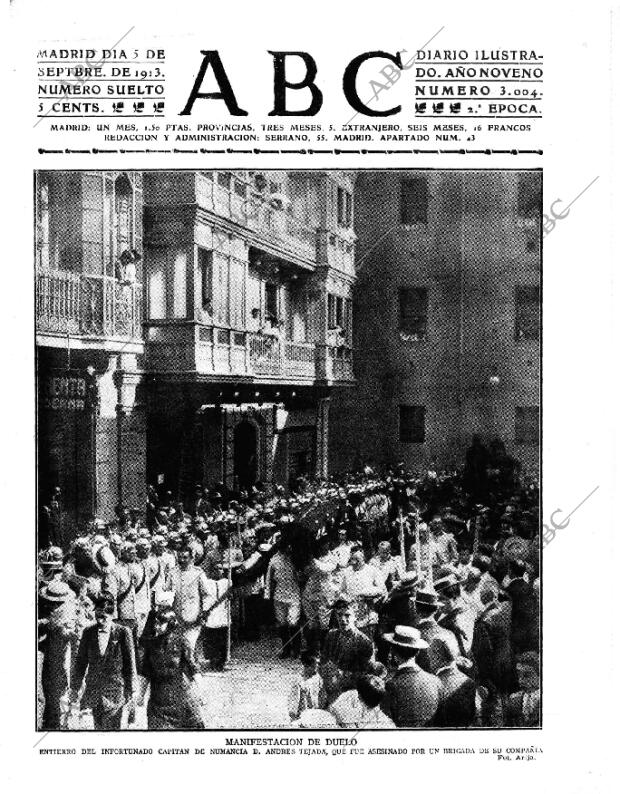 ABC MADRID 05-09-1913 página 1