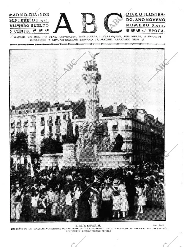 ABC MADRID 13-09-1913 página 1