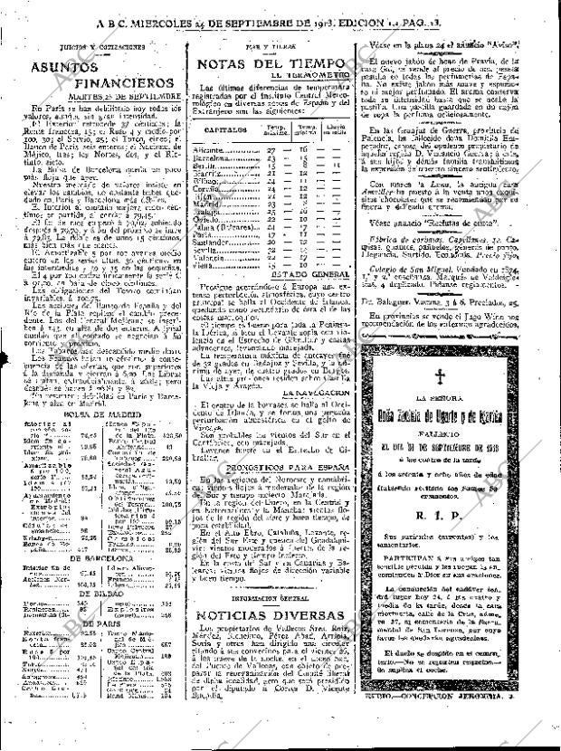 ABC MADRID 24-09-1913 página 13
