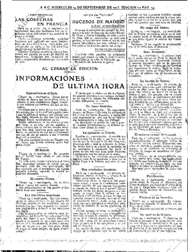 ABC MADRID 24-09-1913 página 14