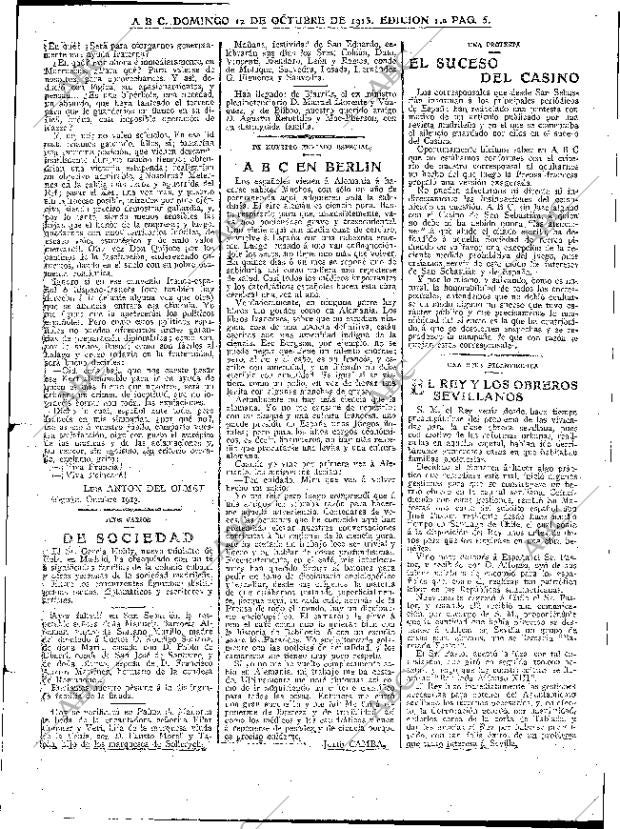 ABC MADRID 12-10-1913 página 5