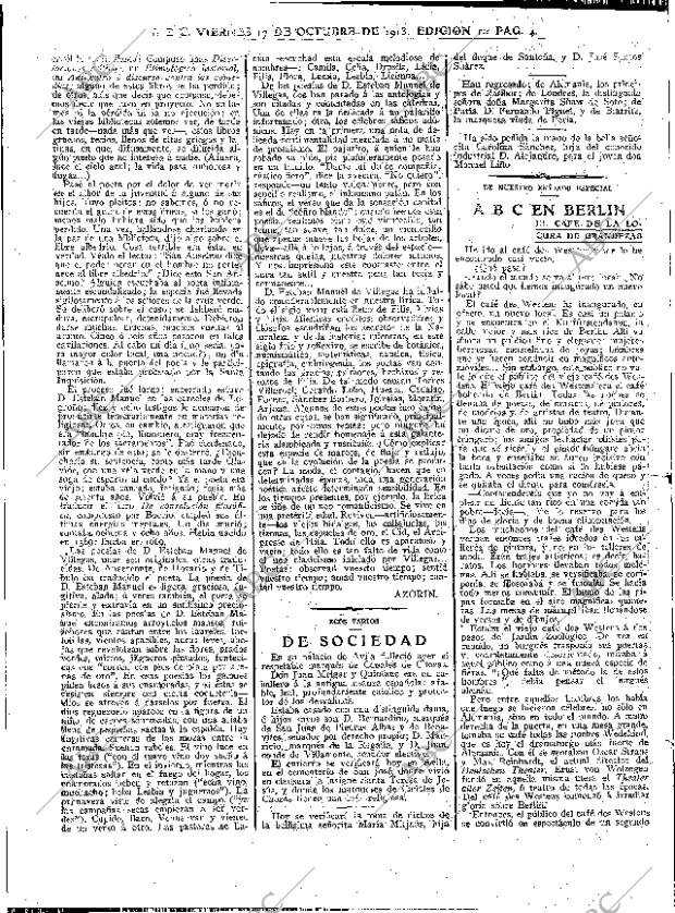 ABC MADRID 17-10-1913 página 4