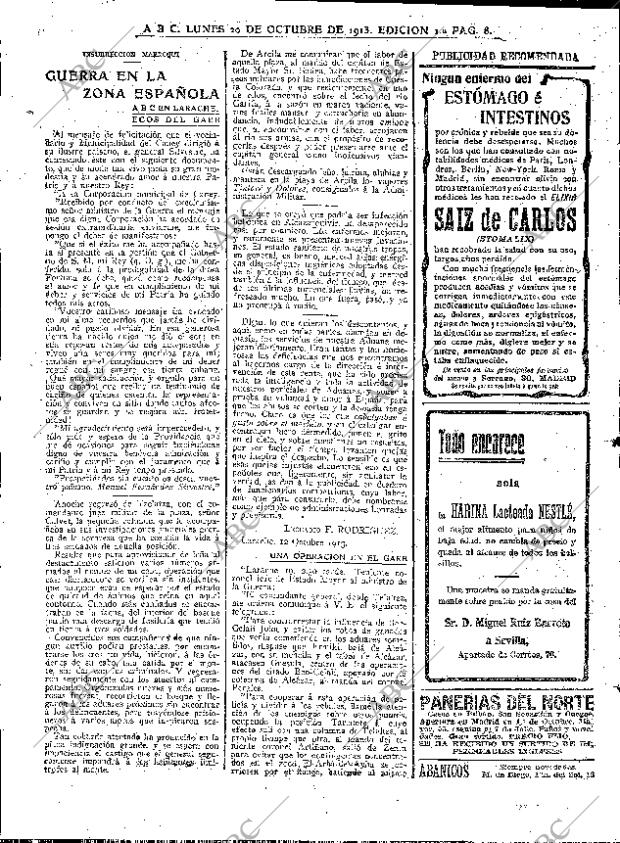 ABC MADRID 20-10-1913 página 8