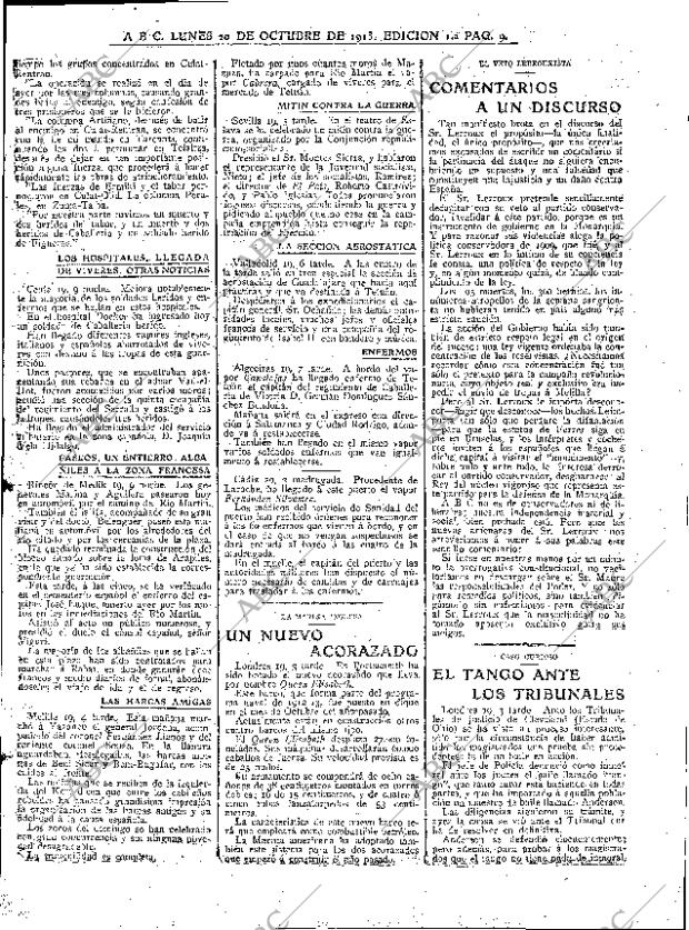 ABC MADRID 20-10-1913 página 9