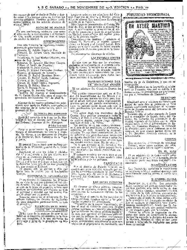 ABC MADRID 01-11-1913 página 10