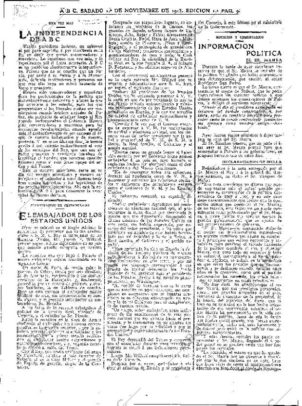 ABC MADRID 01-11-1913 página 9